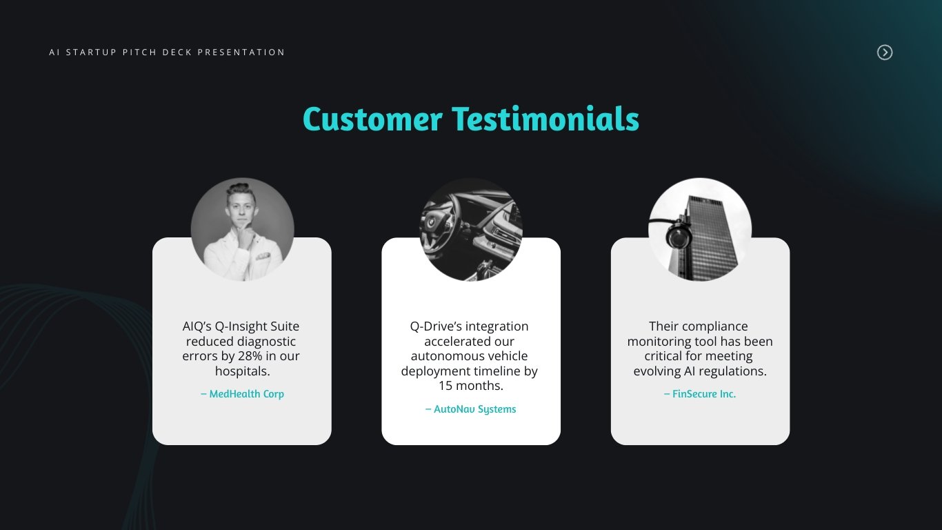 AI Startup Pitch Deck Presentation Template - Slide 18 AI Startup Pitch Deck Presentation Template - Slide 18