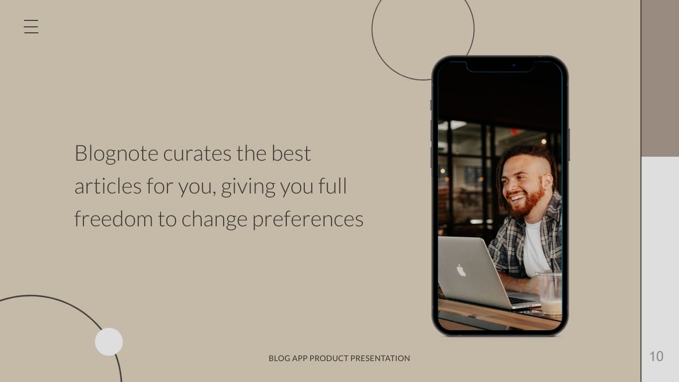 Blog App Product Presentation Template - Slide 10 Blog App Product Presentation Template - Slide 10