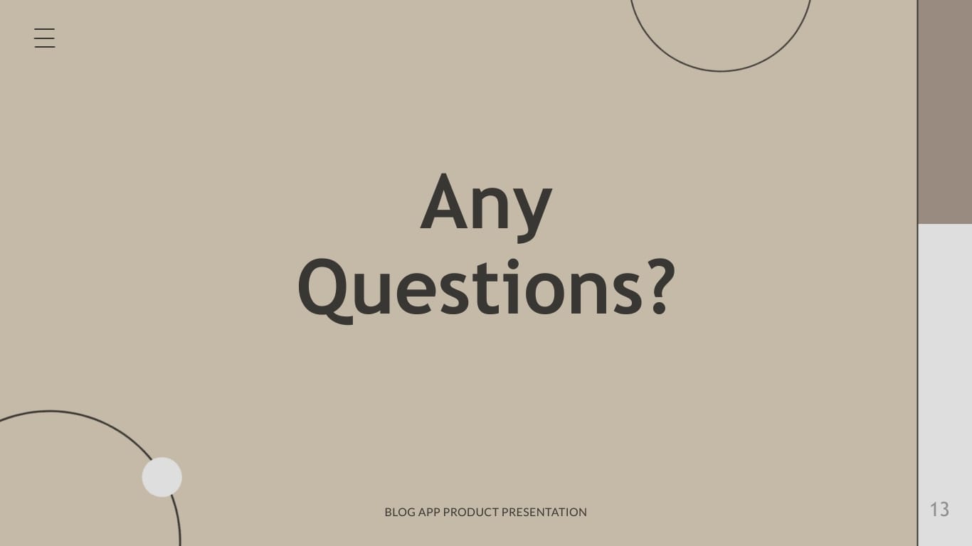 Blog App Product Presentation Template - Slide 13 Blog App Product Presentation Template - Slide 13