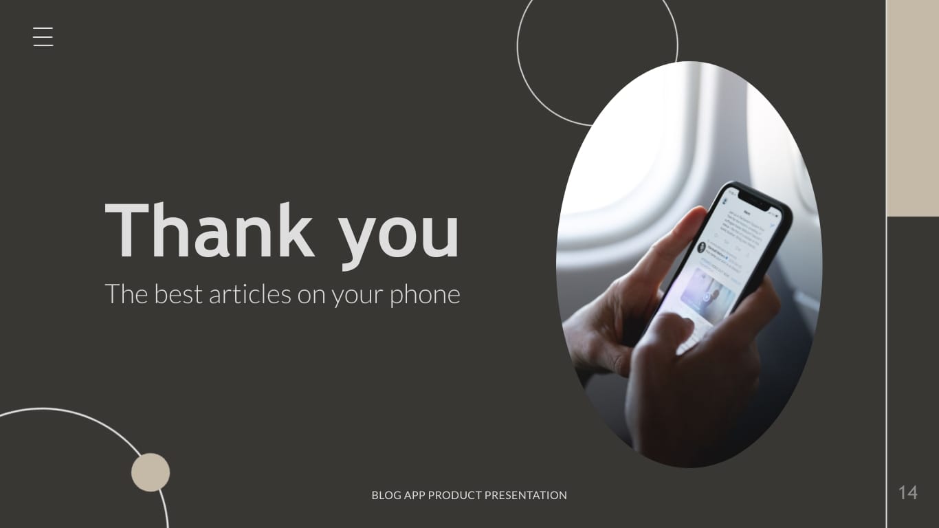 Blog App Product Presentation Template - Slide 14 Blog App Product Presentation Template - Slide 14