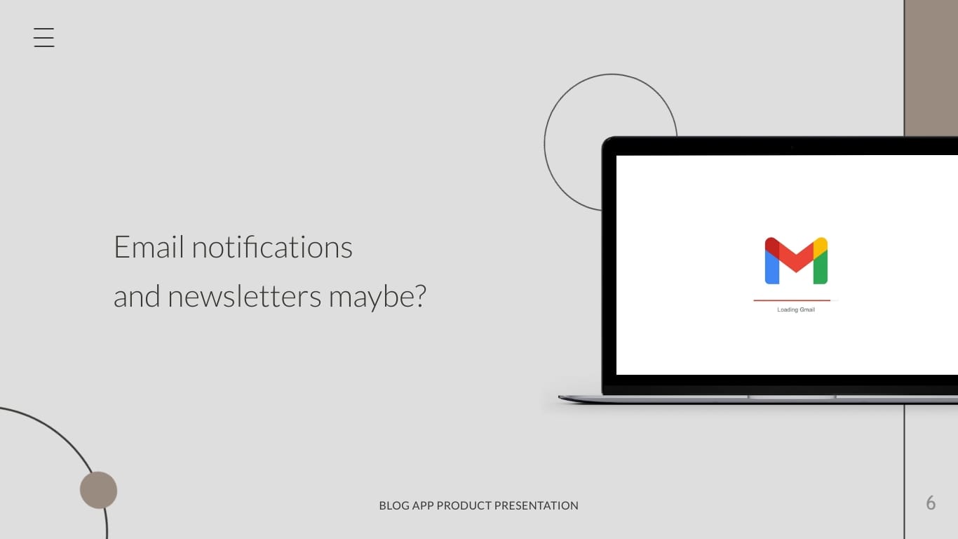 Blog App Product Presentation Template - Slide 6 Blog App Product Presentation Template - Slide 6