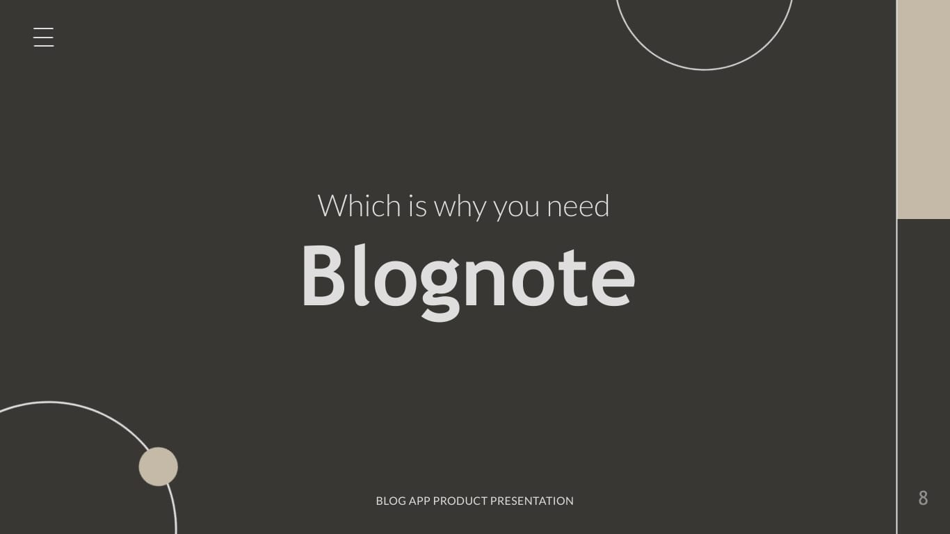 Blog App Product Presentation Template - Slide 8 Blog App Product Presentation Template - Slide 8