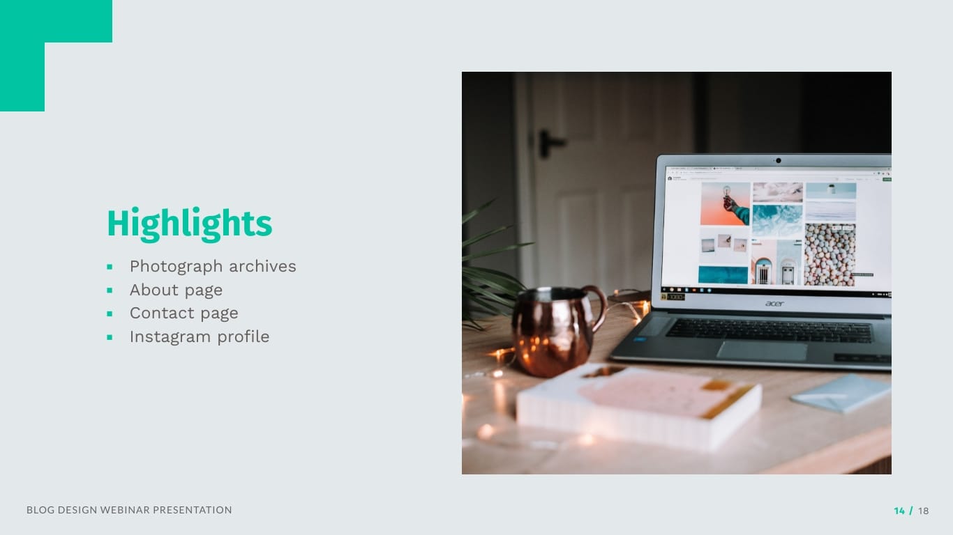 Blog Design Webinar Presentation Template | Visme