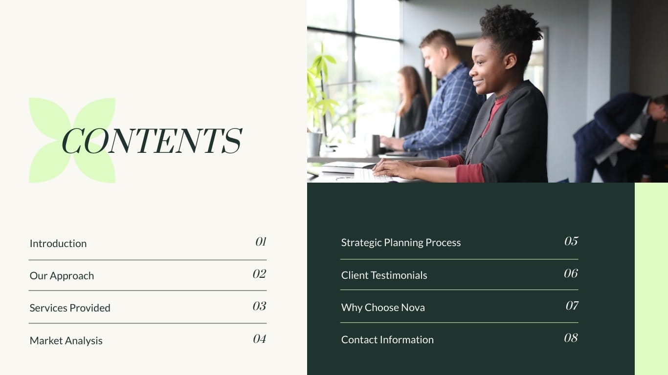 Business Strategy Consultant Presentation Template | Visme