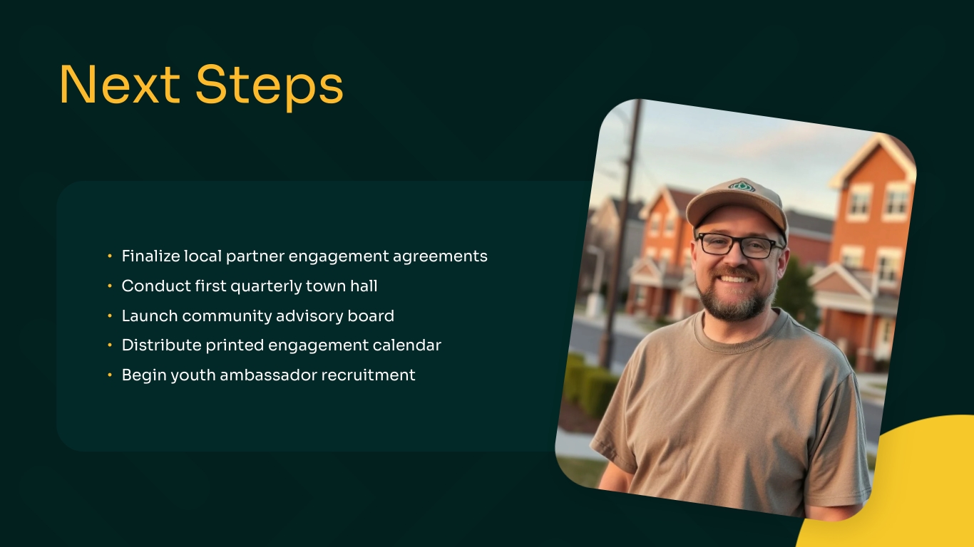 Community Engagement Plan Presentation Template | Visme