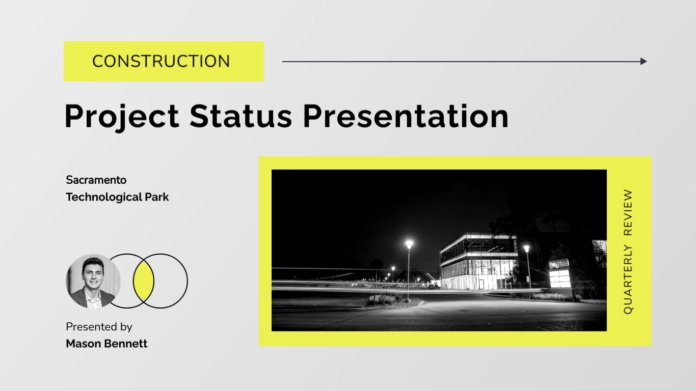 Construction Project Status Presentation Template