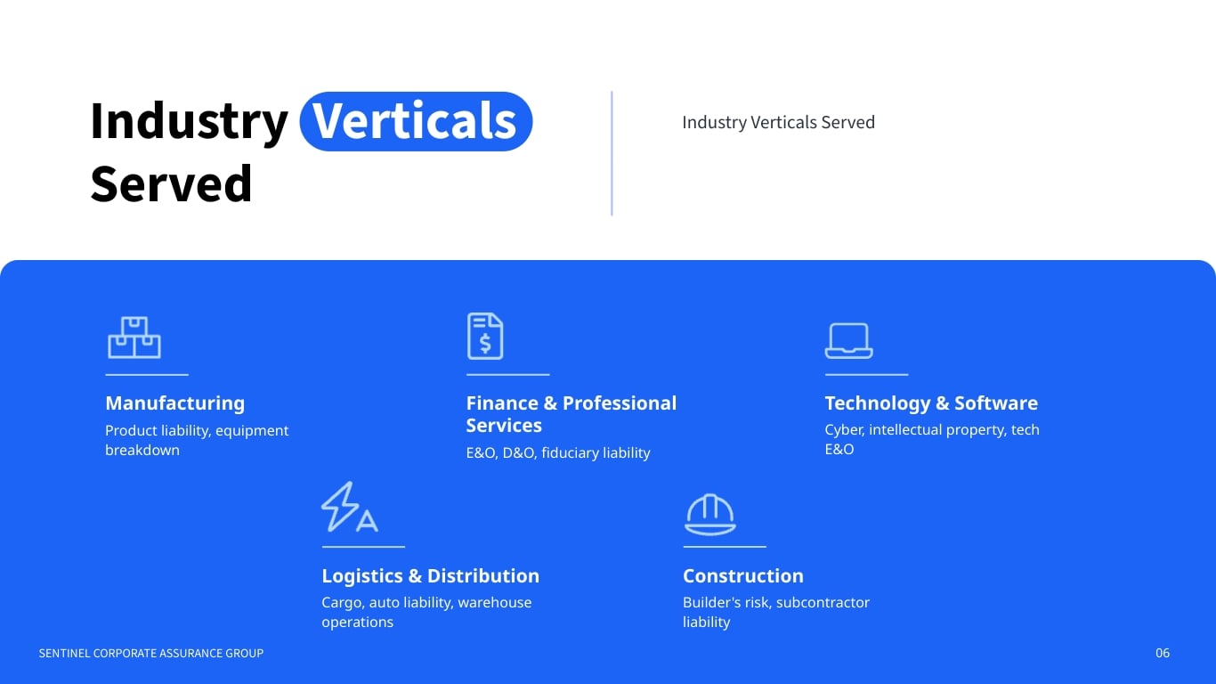 Corporate Insurance Solutions Portfolio Presentation Template | Visme
