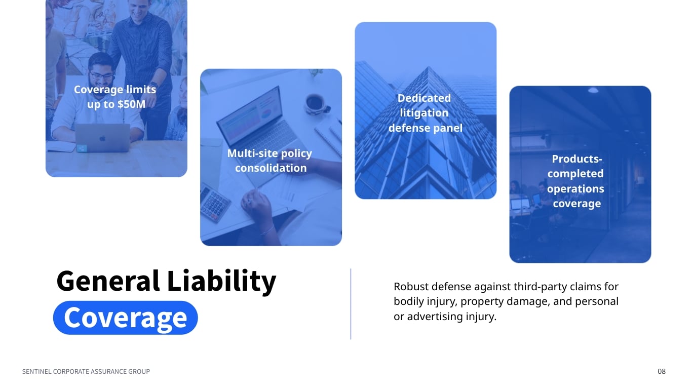 Corporate Insurance Solutions Portfolio Presentation Template | Visme