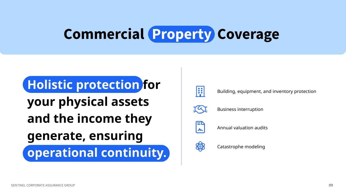 Corporate Insurance Solutions Portfolio Presentation Template | Visme