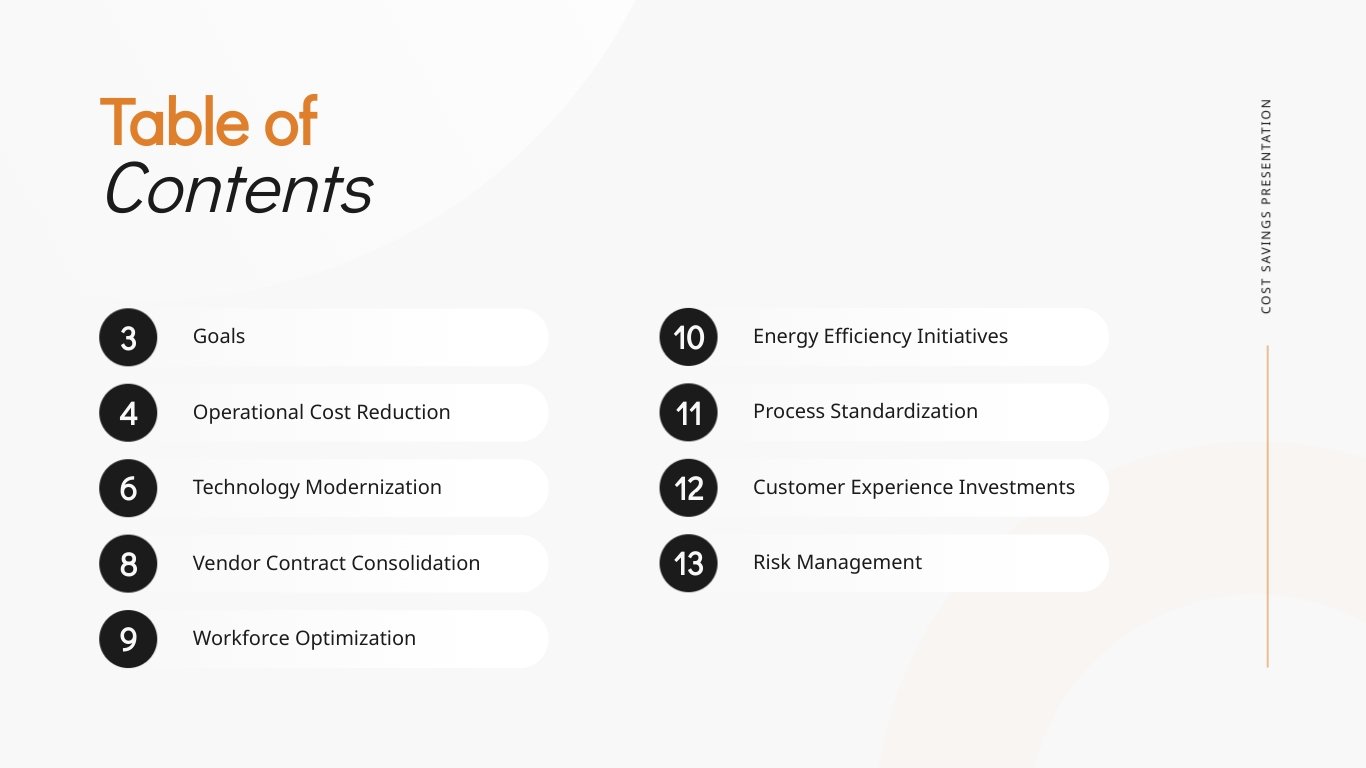 Cost Savings Presentation Template - Slide 2 Cost Savings Presentation Template - Slide 2