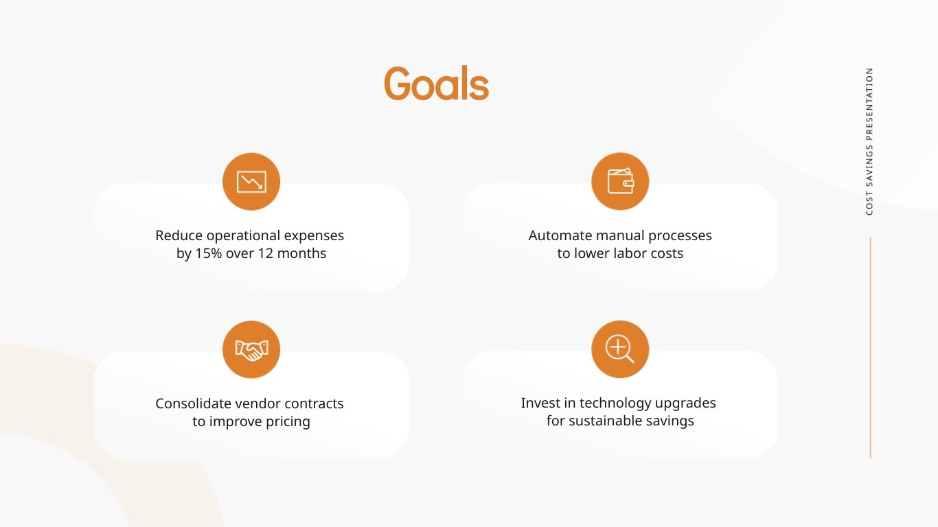 Cost Savings Presentation Template - Slide 3 Cost Savings Presentation Template - Slide 3