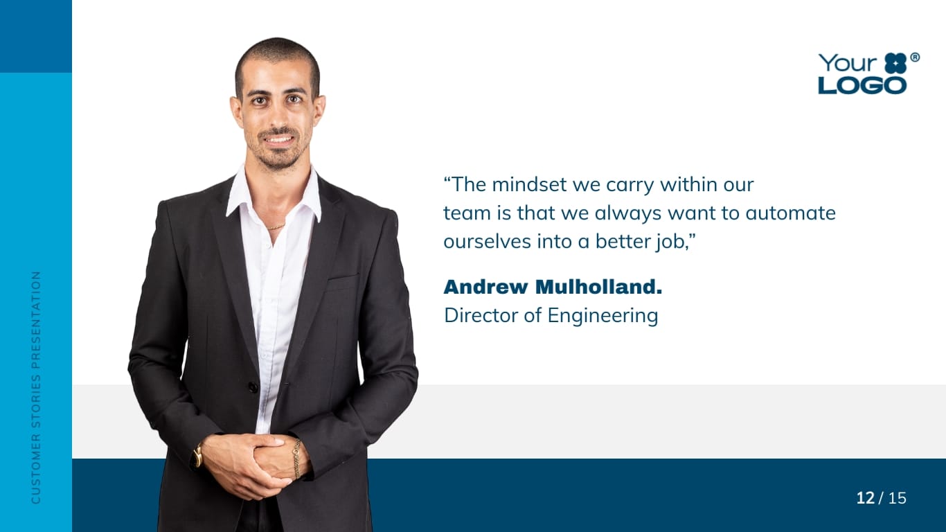 Customer Story Keynote Presentation Modern Template - Slide 12 Customer Story Keynote Presentation Modern Template - Slide 12