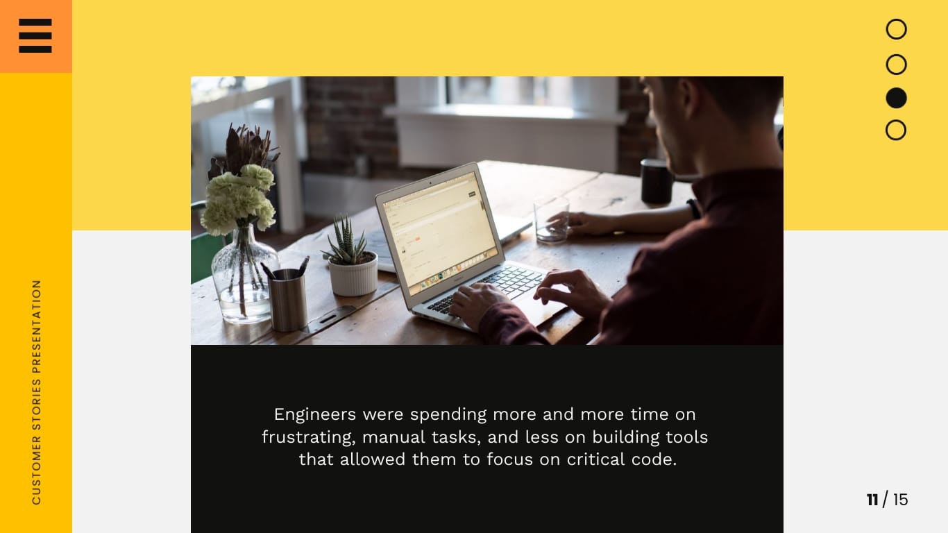 Customer Story Keynote Presentation Template - Slide 11 Customer Story Keynote Presentation Template - Slide 11