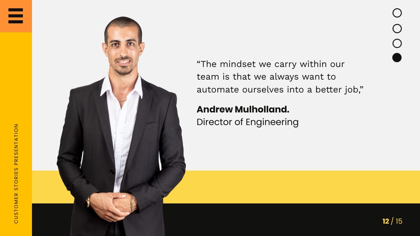 Customer Story Keynote Presentation Template - Slide 12 Customer Story Keynote Presentation Template - Slide 12