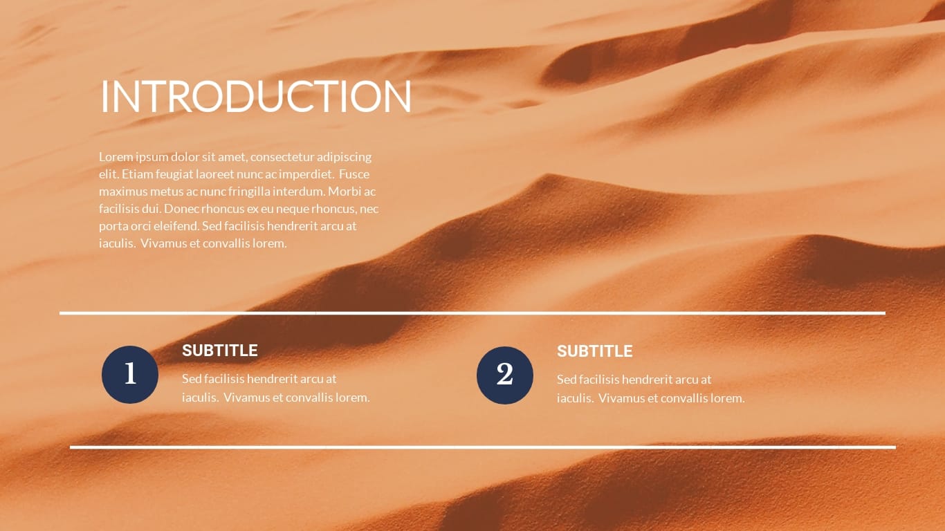 Desert Background Product Presentation Template