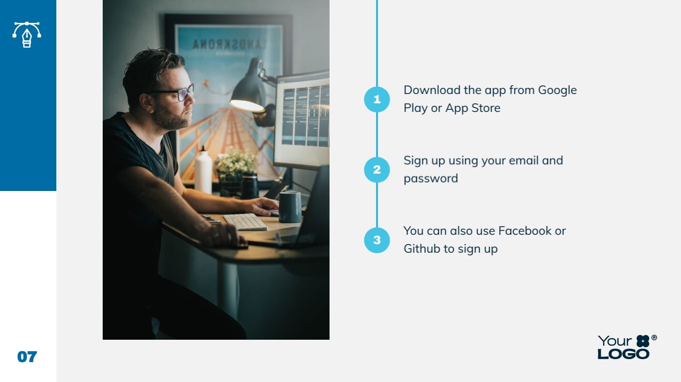 Design App Product Demo Presentation Template - Slide 7 Design App Product Demo Presentation Template - Slide 7