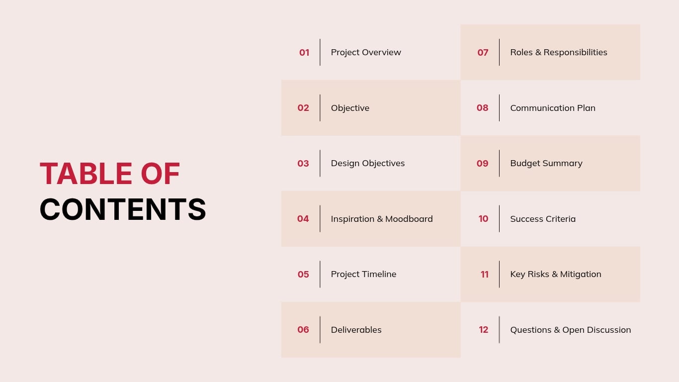 Design Project Kickoff Presentation Template | Visme
