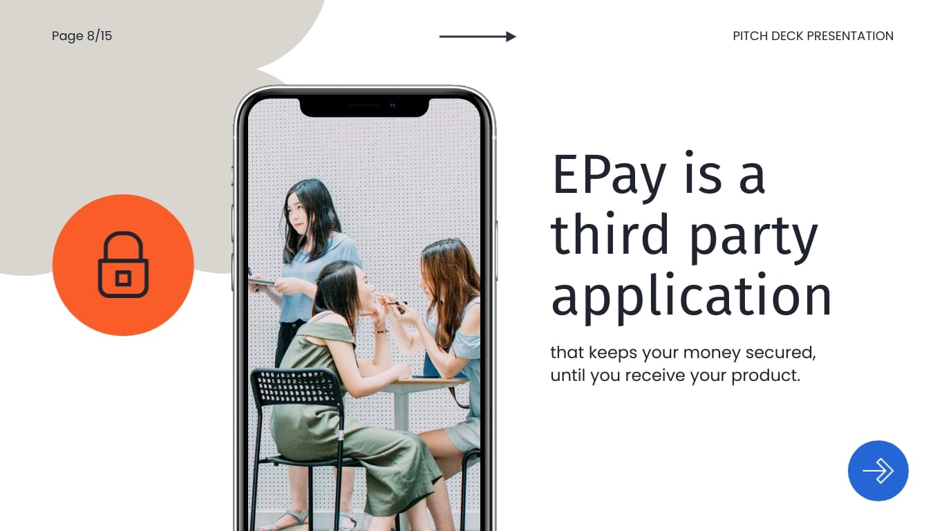 EPay Pitch Deck Presentation Template - Slide 8 EPay Pitch Deck Presentation Template - Slide 8