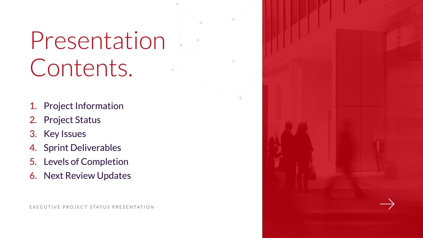 Executive Project Status Presentation Template | Visme