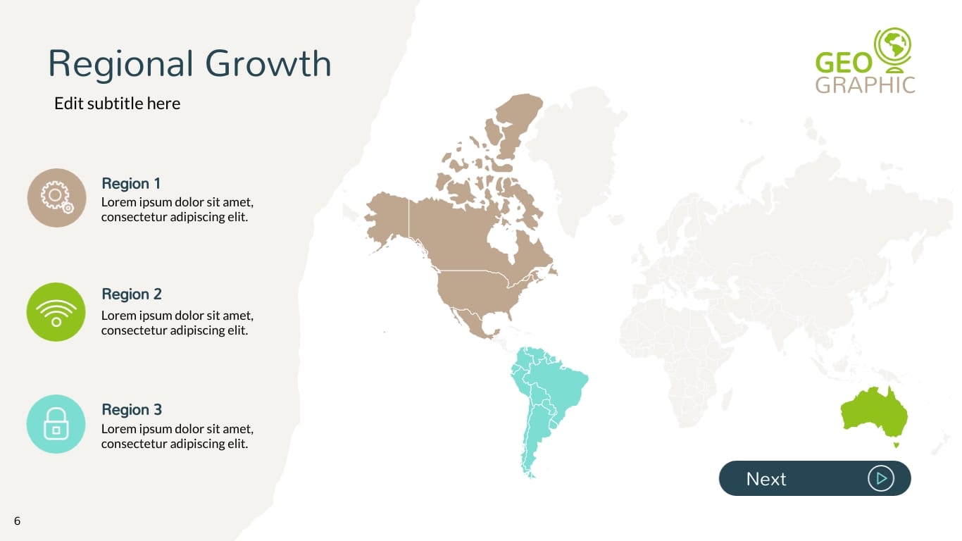Geographic Presentation Template - Slide 6 Geographic Presentation Template - Slide 6