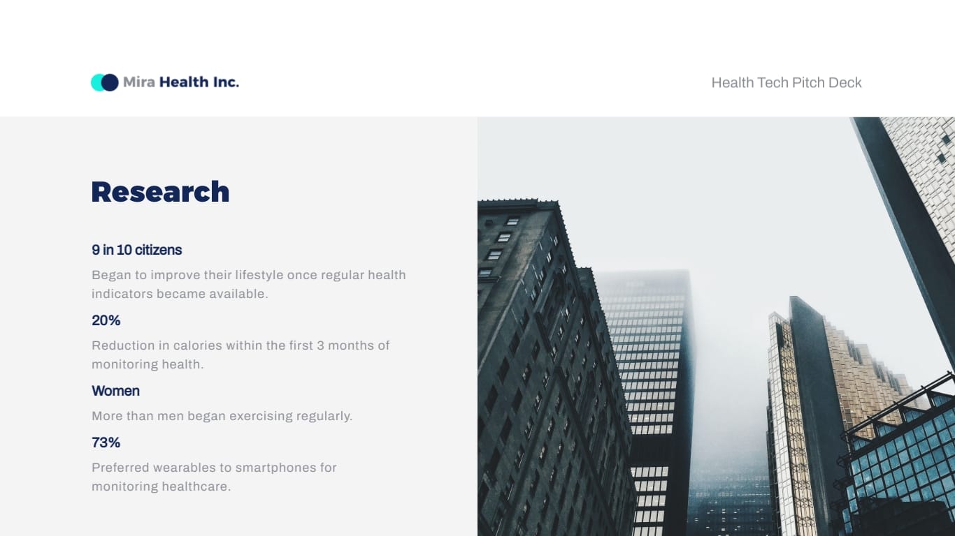 Health Tech Pitch Deck Template | Visme