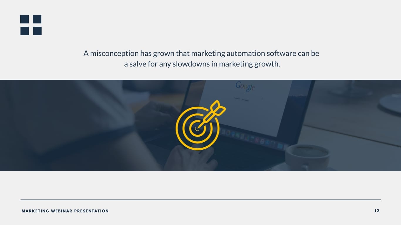 Marketing Campaign Webinar Presentation Template - Slide 12 Marketing Campaign Webinar Presentation Template - Slide 12