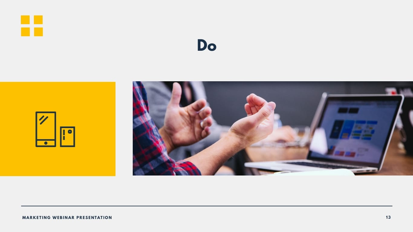 Marketing Campaign Webinar Presentation Template - Slide 13 Marketing Campaign Webinar Presentation Template - Slide 13