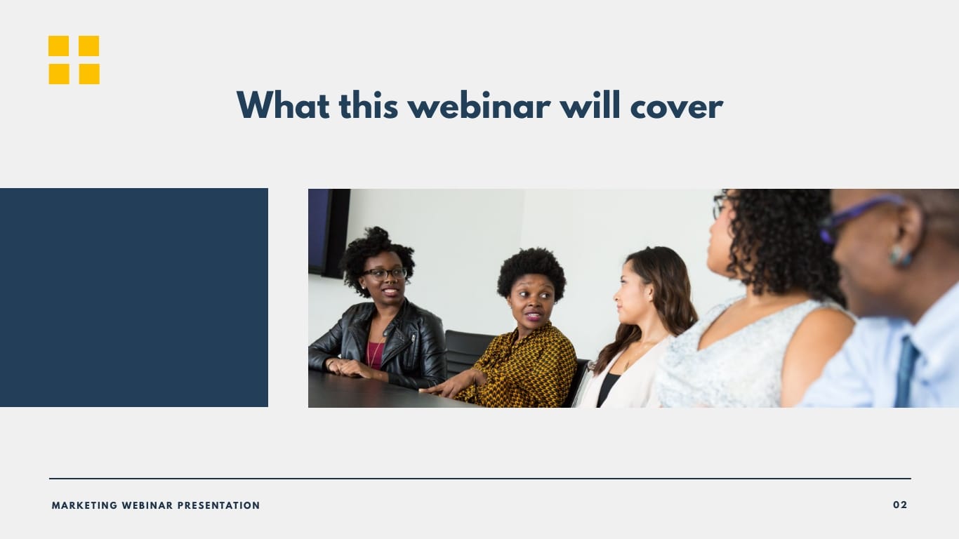 Marketing Campaign Webinar Presentation Template - Slide 2 Marketing Campaign Webinar Presentation Template - Slide 2