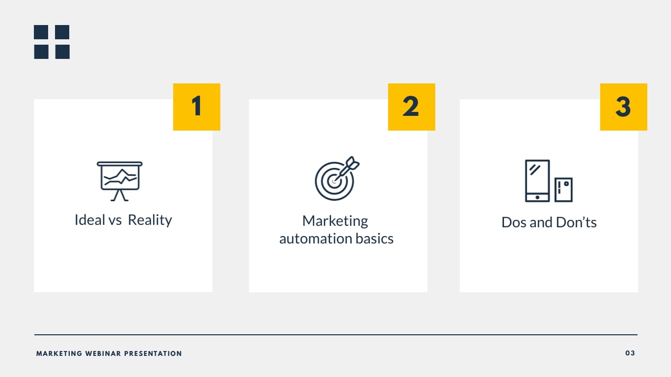 Marketing Campaign Webinar Presentation Template - Slide 3 Marketing Campaign Webinar Presentation Template - Slide 3