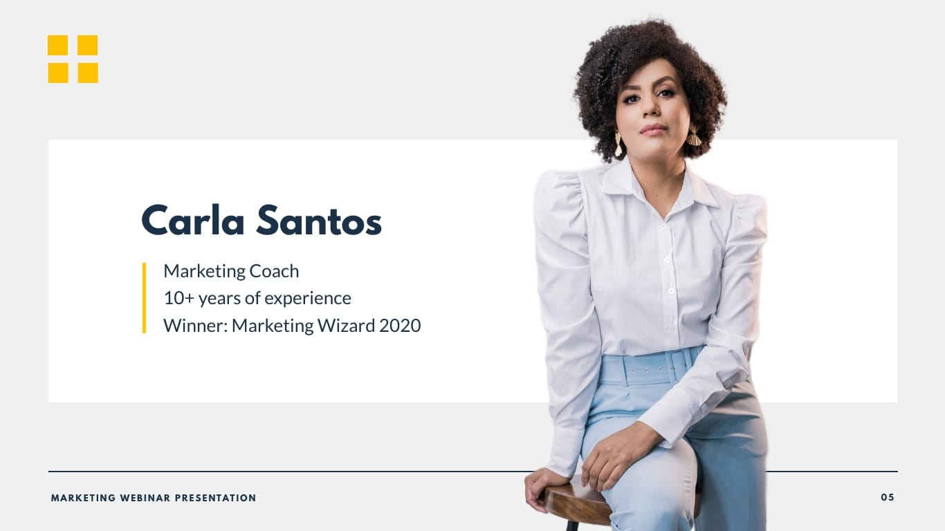 Marketing Campaign Webinar Presentation Template - Slide 5 Marketing Campaign Webinar Presentation Template - Slide 5