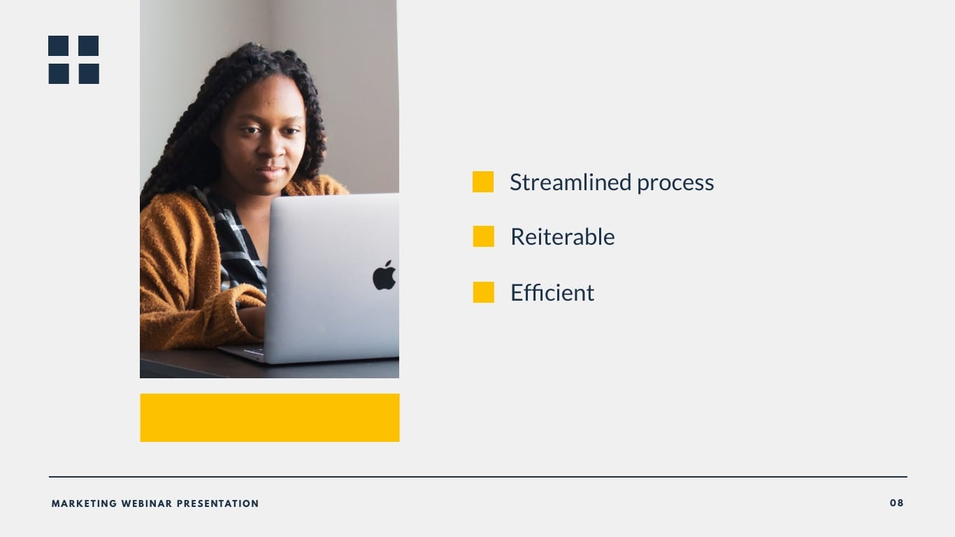 Marketing Campaign Webinar Presentation Template - Slide 8 Marketing Campaign Webinar Presentation Template - Slide 8