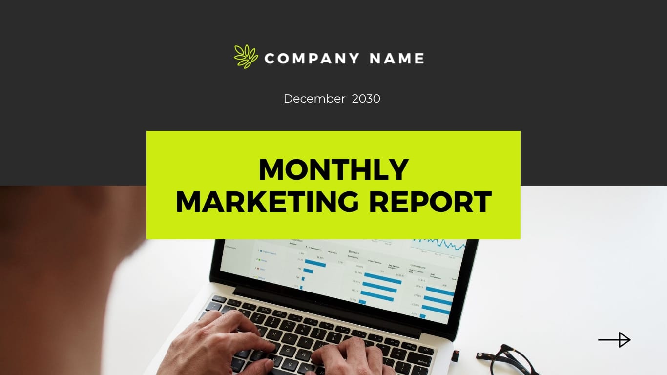 Monthly Marketing Report Interactive Presentation Template