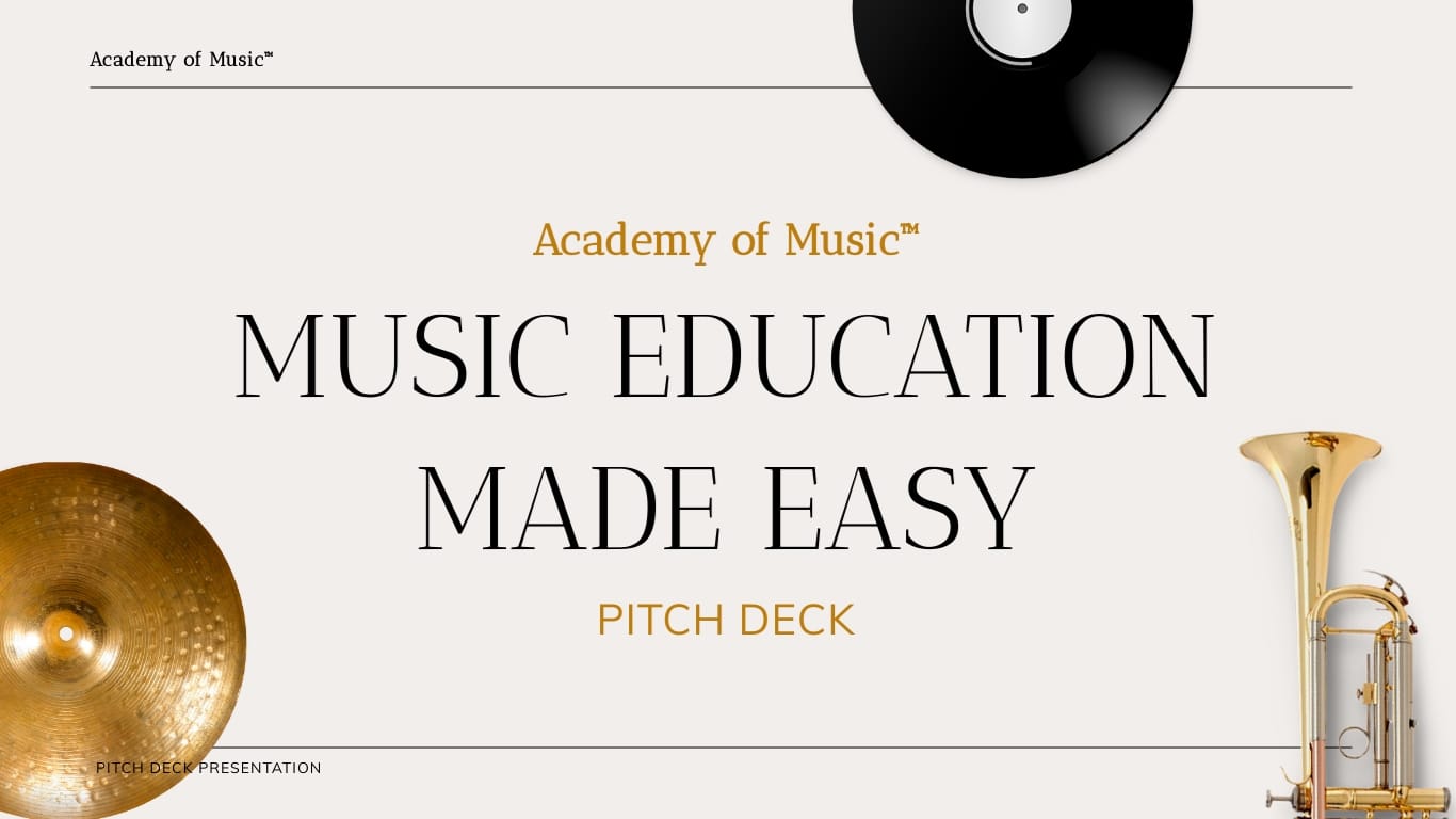 Music App Pitch Deck Template