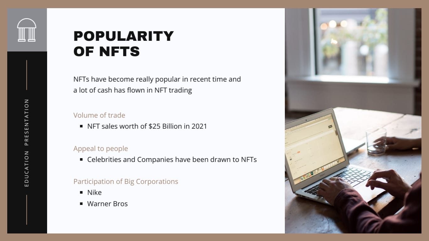 Non Fungible Tokens NFT Presentation Template - Slide 13 Non Fungible Tokens NFT Presentation Template - Slide 13
