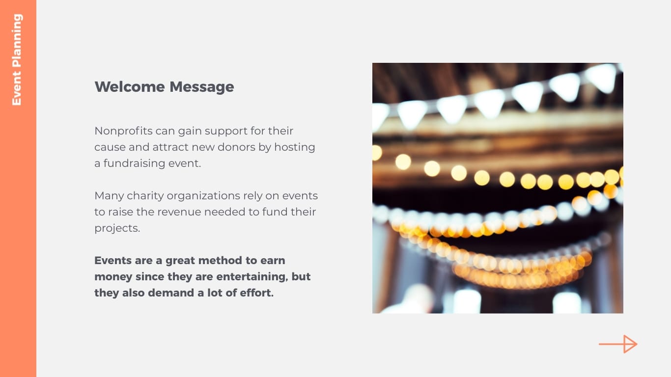 Nonprofit Event Presentation Template - Slide 2 Nonprofit Event Presentation Template - Slide 2