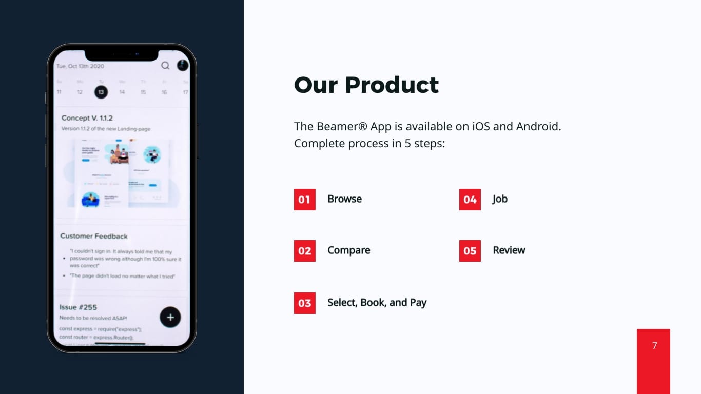 On Demand App Service Pitch Deck Template | Visme