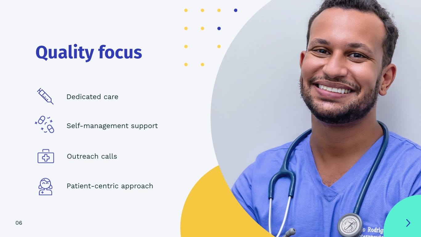 Patient Care Management Presentation Template - Slide 6 Patient Care Management Presentation Template - Slide 6