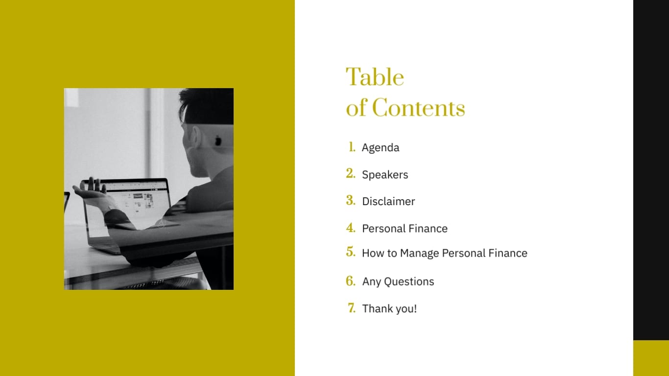 Personal Finance Management Webinar Presentation Template - Slide 2 Personal Finance Management Webinar Presentation Template - Slide 2