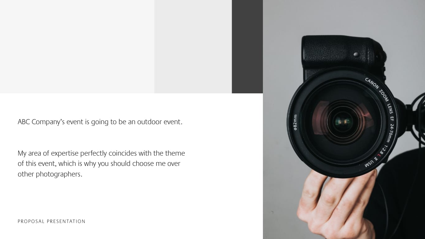 Photography Proposal Presentation Template | Visme