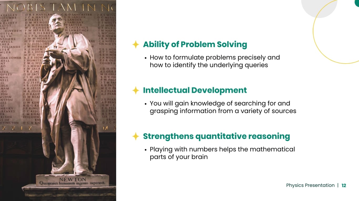Physics Presentation Template - Slide 12 Physics Presentation Template - Slide 12