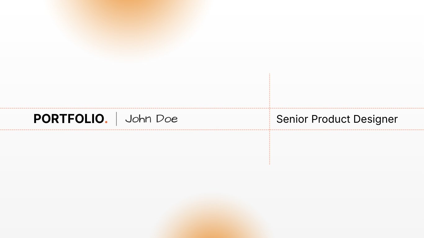 Product Designer Portfolio Presentation Template