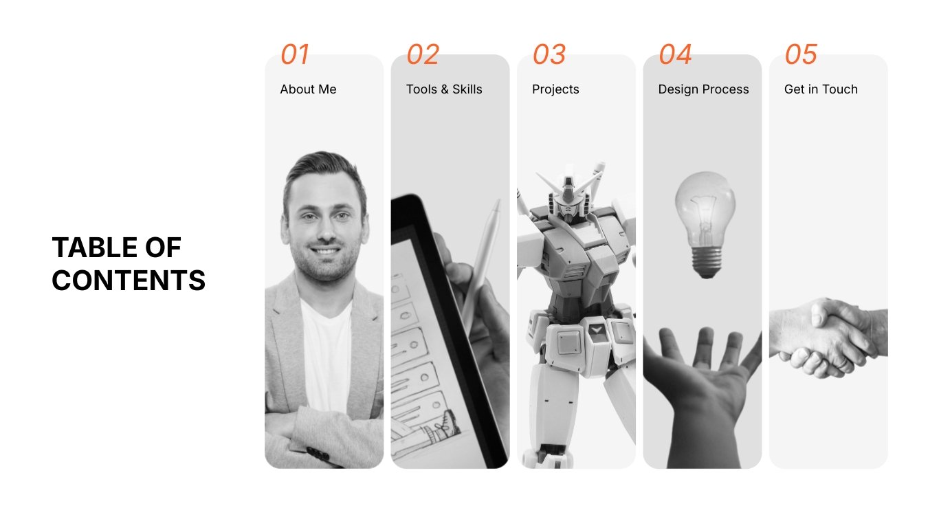 Product Designer Portfolio Presentation Template - Slide 2 Product Designer Portfolio Presentation Template - Slide 2