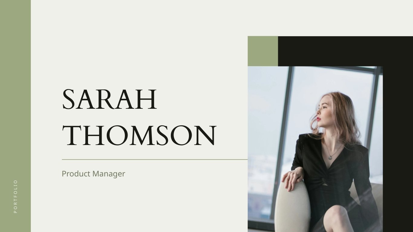Product Manager Portfolio Presentation Template