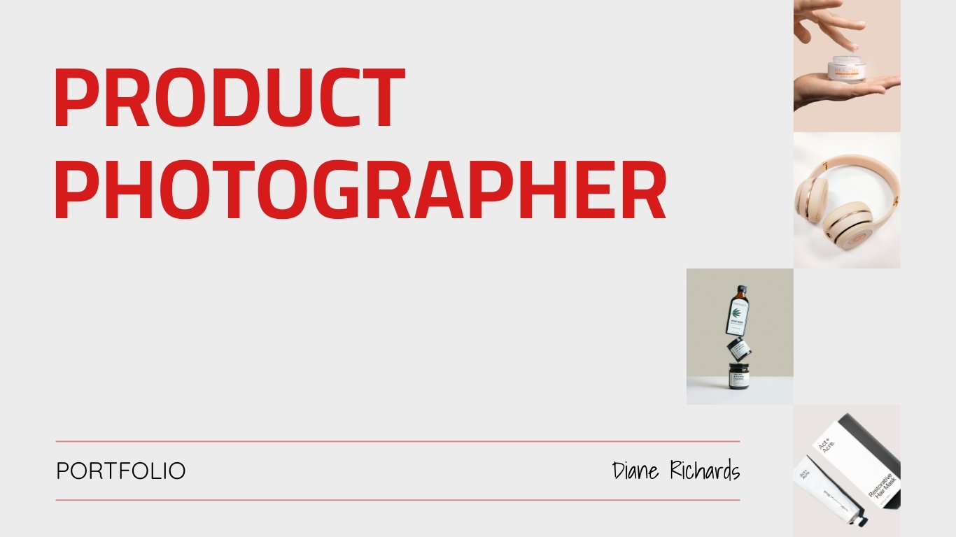 Product Photographer Portfolio Presentation Template
