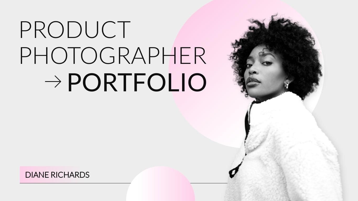 Product Photographer Portfolio Showcase Presentation Template