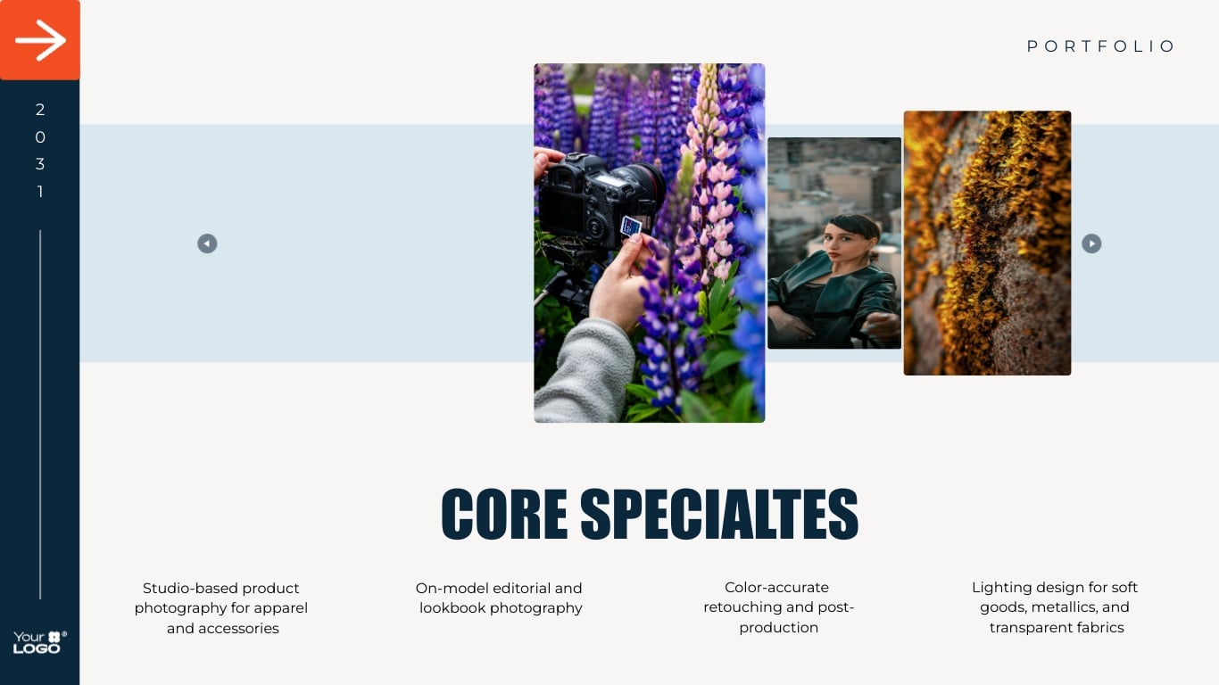 Product Photography Portfolio Showcase Presentation Template | Visme