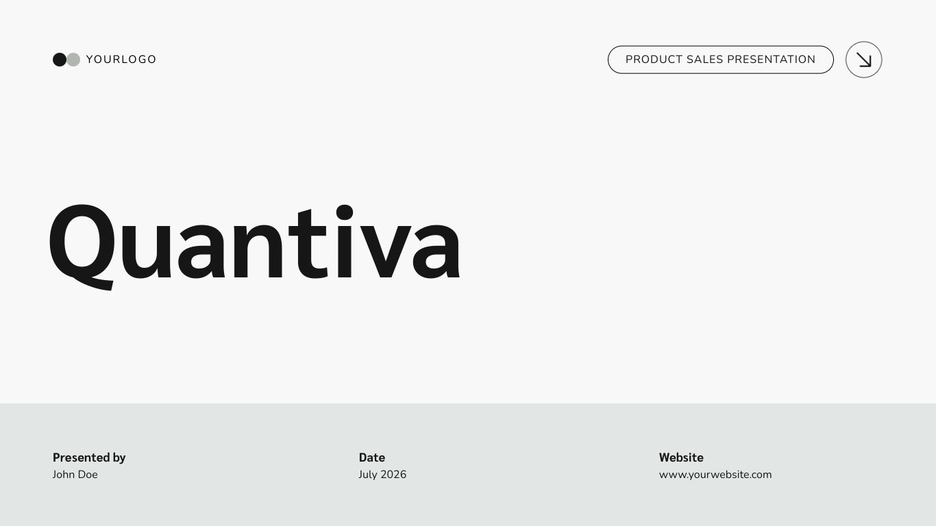 Product Sales Presentation Template