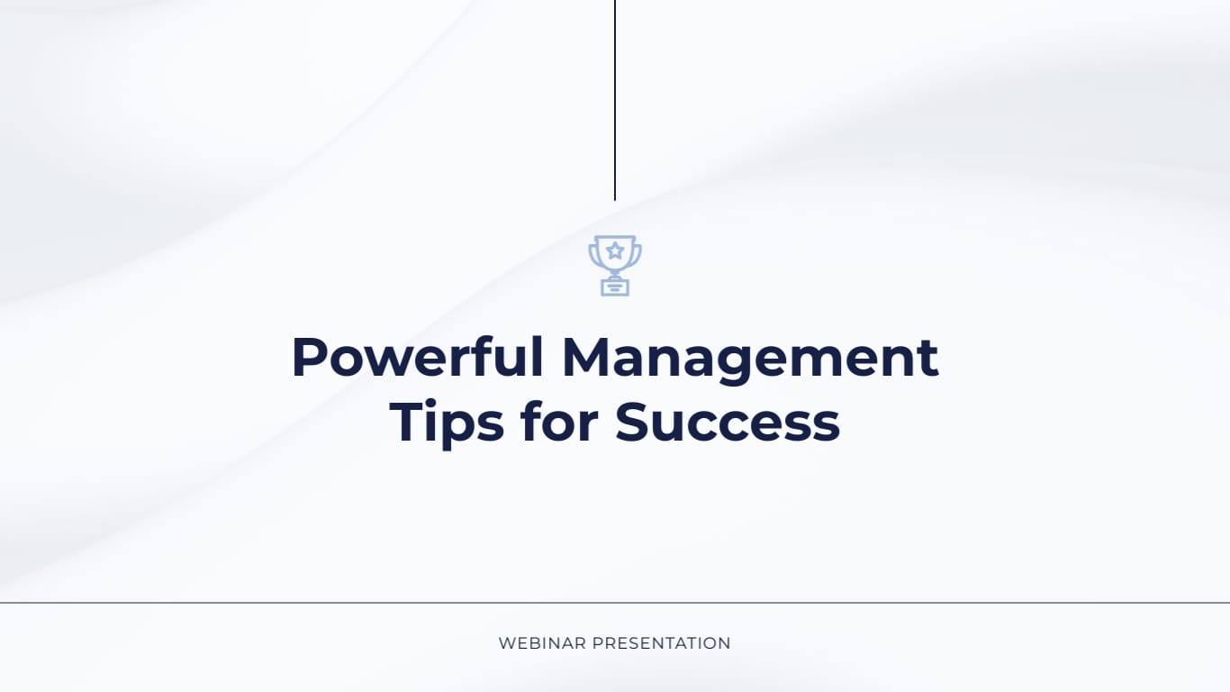 Project Management Webinar Presentation Template - Slide 14 Project Management Webinar Presentation Template - Slide 14