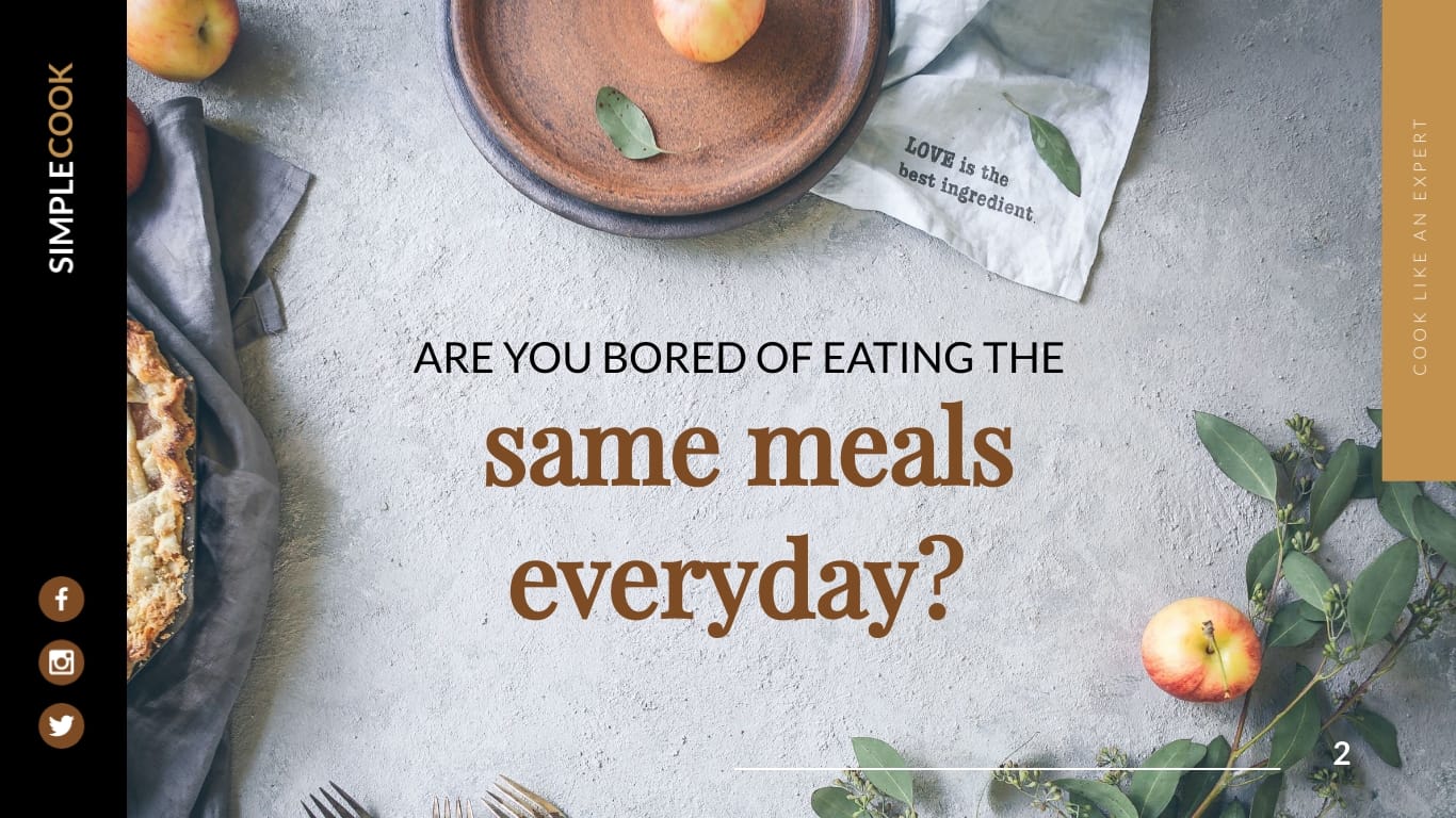 Quick Recipes Product Presentation Template - Slide 2 Quick Recipes Product Presentation Template - Slide 2