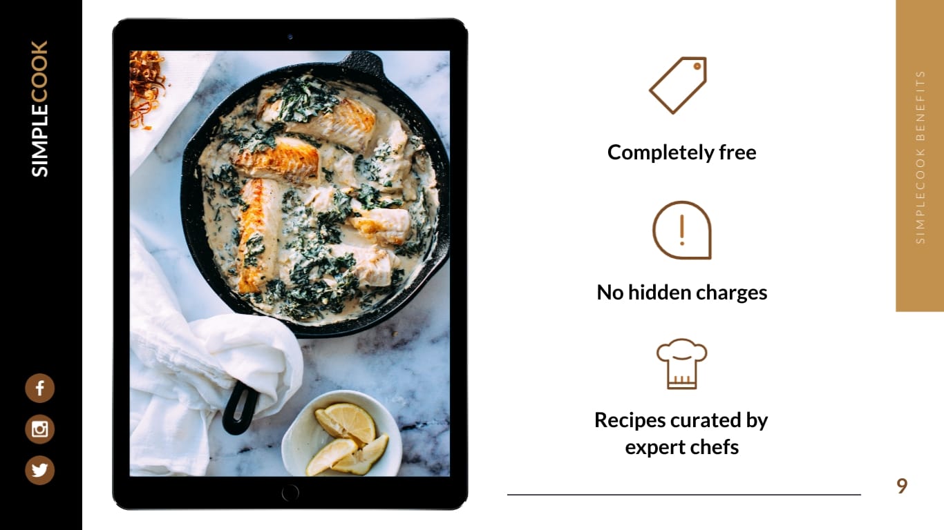 Quick Recipes Product Presentation Template - Slide 9 Quick Recipes Product Presentation Template - Slide 9
